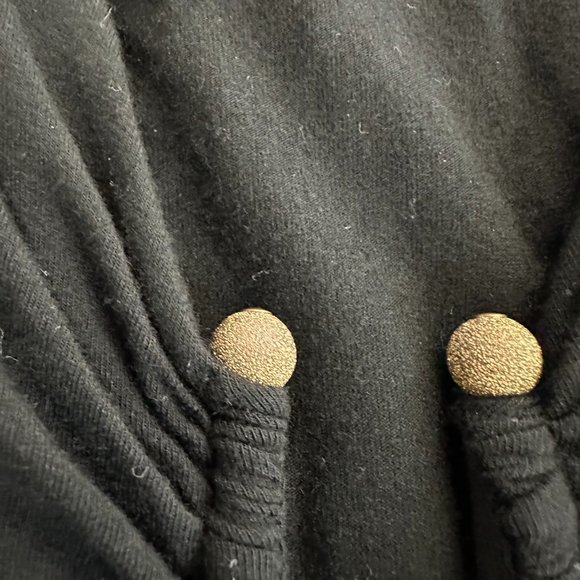 Just Cavalli Roberto Cavalli Dress Midi Black Jersey Knit Metal Bust Accent - 10 - Picture 6 of 10